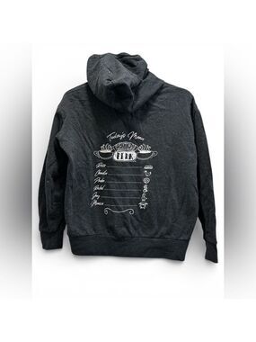 FRIENDS Central Perk Character Menu Charcoal Kangaroo Pocket Hoodie